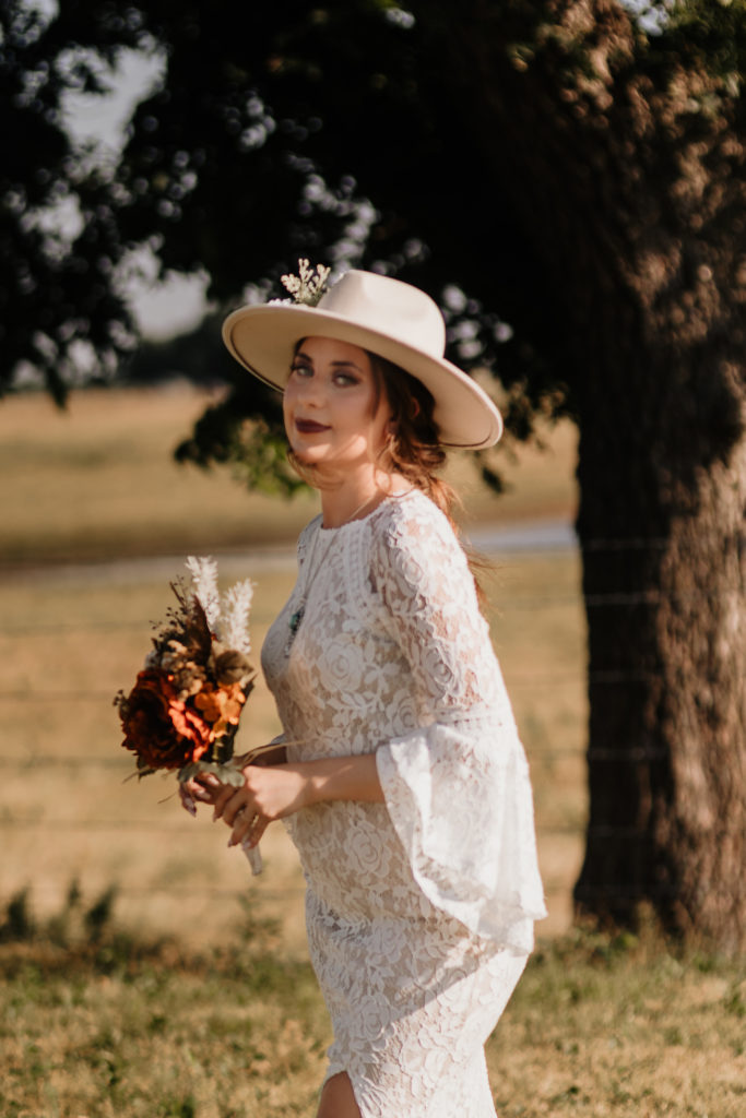 Western bridal portrait session in North Texas